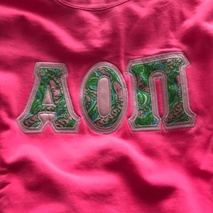 Alpha Omicron Pi Lily Pulitzer Letter Sweatshirt
